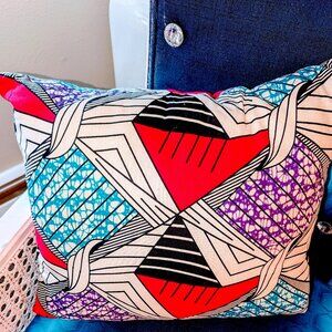 New colorful bold african print accent pillow
